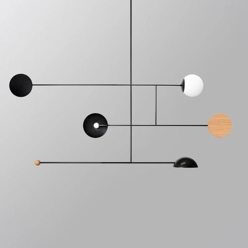 Minimalist retro designer chandelier for contemporary interiors - vue 3 sur 12