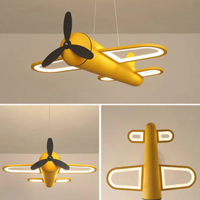 lustre led moderne en forme d'avion pour bébé garçon - vue 5 sur 10