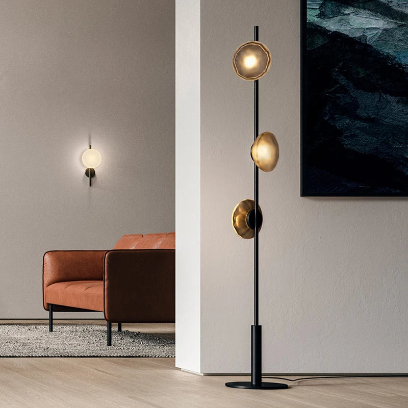 lampadaire postmoderne ceto lampe de sol design en verre et led - vue 4 sur 8