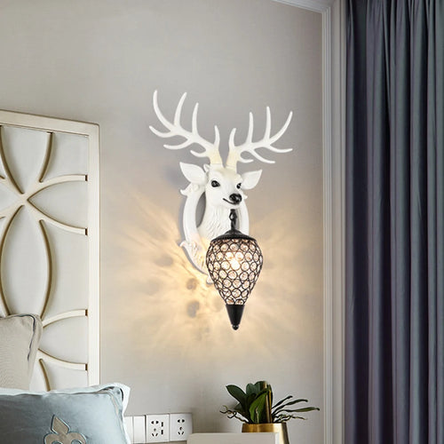 applique murale rétro européenne buckhorn foyer design nordique