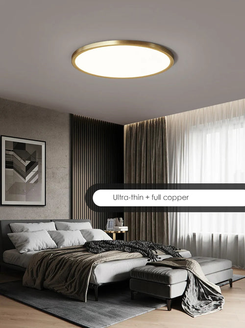 Modern minimalist decorative copper ceiling light - vue 4 sur 5