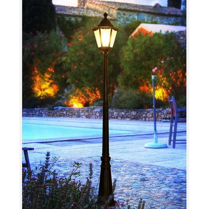 (H≈2.4M) Courtyard Lamp Street Lamp Outdoor Lawn Lamp Outdoor Waterproof Villa Garden Community High Pole Lamp Post Lamp - vue 6 sur 8