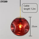 Nordic design colourful glass pendant light for interior decor