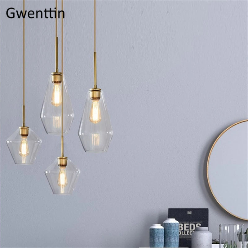 suspension moderne en verre pour décoration intérieure élégante - vue 5 sur 12