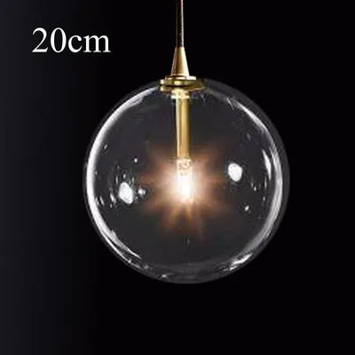 suspension en verre transparent à bulles moderne et vintage - vue 10 sur 9