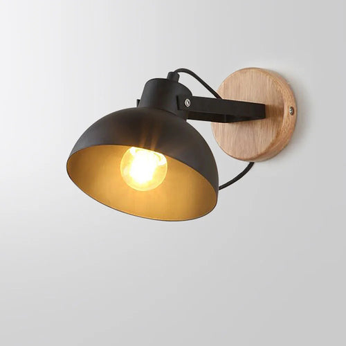 Applique murale industrielle nordique lumières Wandlamp rétro Applique murale en bois E27 LED intérieur chambre salle de bains balcon Bar allée éclairage - vue 2 sur 8