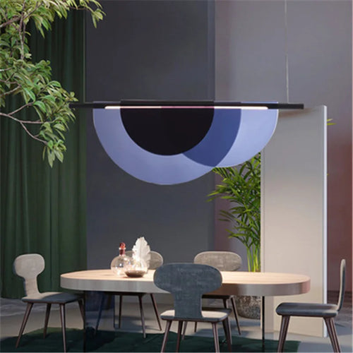 lustre moderne en acrylique pour restaurant bar café lumineux et créatif - vue 3 sur 10