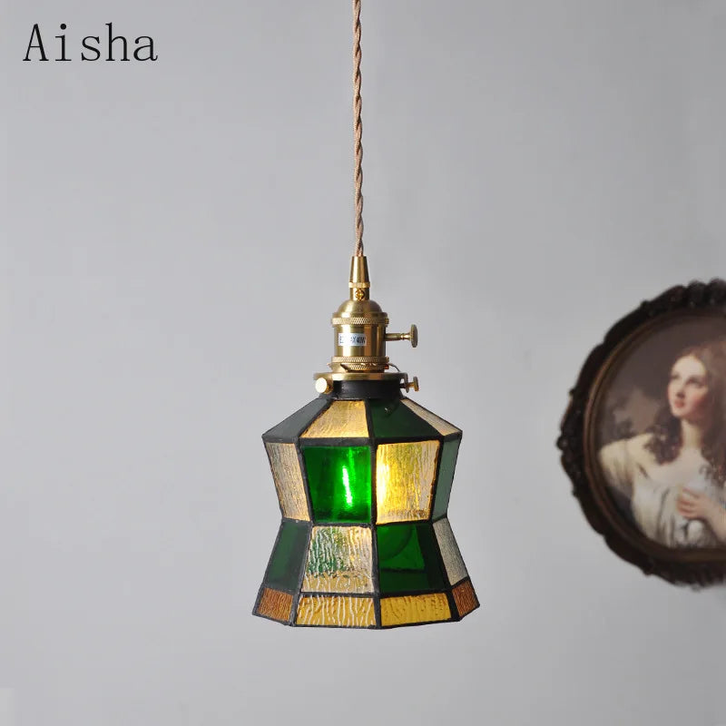 suspension rétro en verre pour décoration de bar et restaurant - vue 6 sur 14