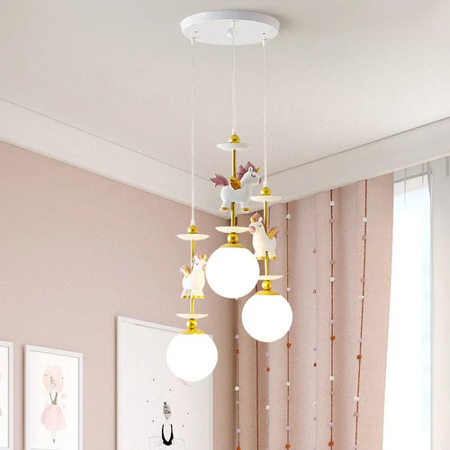 Modern minimalist nordic children's chandelier - vue 4 sur 5