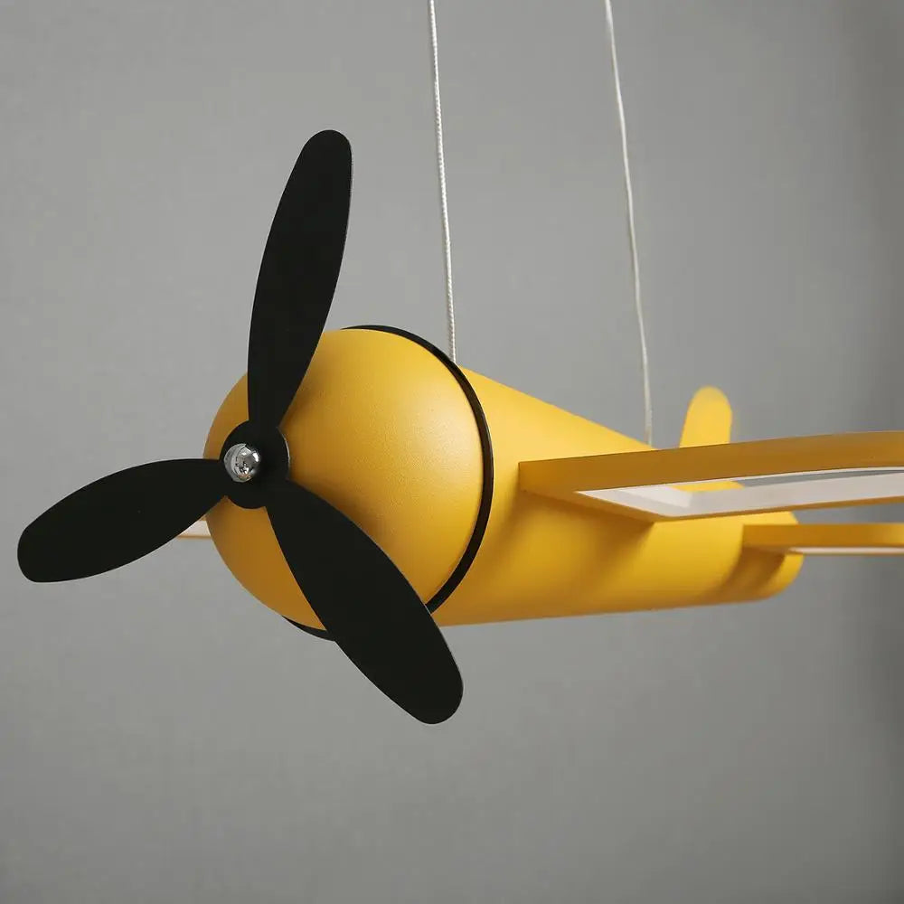 lustre moderne avion pour chambre d'enfants décoration lumineuse - vue 8 sur 8