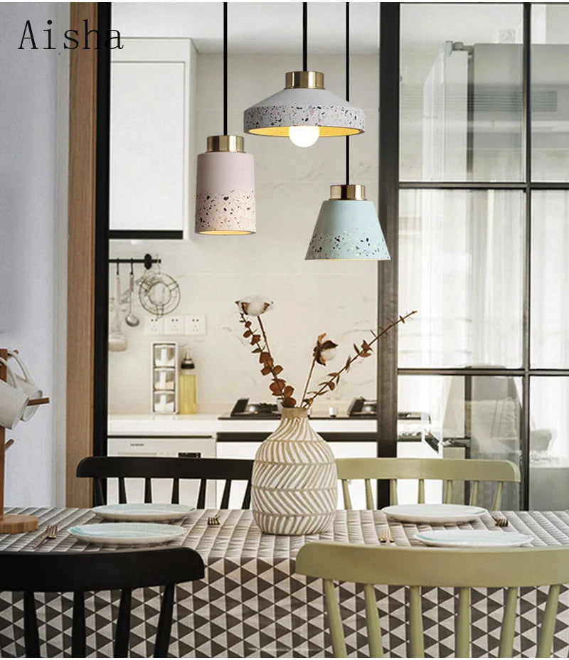 suspension vintage en ciment pour bar et café - vue 4 sur 14