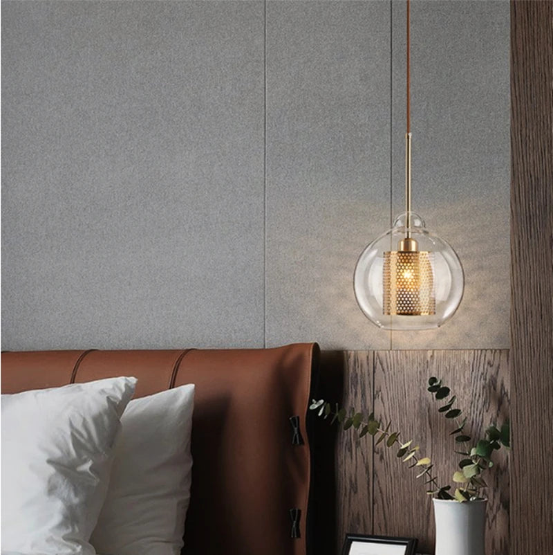 suspension moderne en verre pour décoration intérieure élégante - vue 6 sur 17