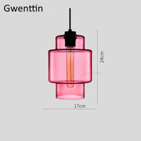 suspension moderne en verre teinté pour décoration intérieure