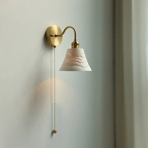 Éclairage LED verre salle bain nordique cuivre tirer interrupteur - vue 6 sur 23