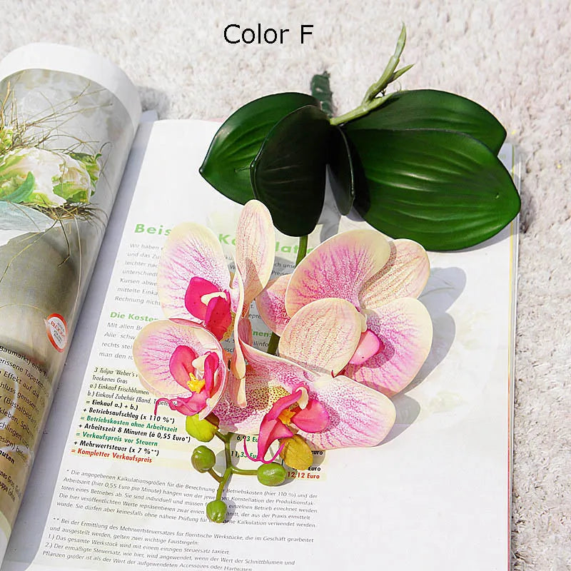 mini branche dorchidée artificielle pour décoration de mariage et domicile - vue 8 sur 13