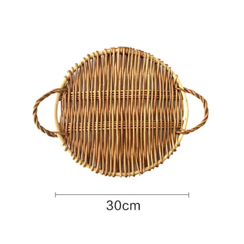 panier tissé à la main pour fruits et légumes rangement et pique-nique - vue 24 sur 29