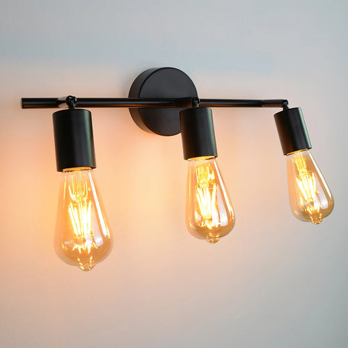 Applique murale LED lampe moderne lampe en bois E27 nordique Style Loft lumières industrielle Vintage fer applique murale pour Bar café Restaurant maison - vue 2 sur 12