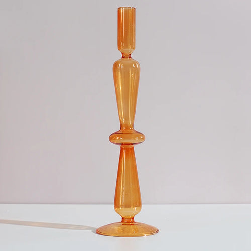 Nordic Glass candle holders, romantic Dinner home decoration, candlestick for birthday wedding, candle holder portavelas decor - vue 20 sur 31