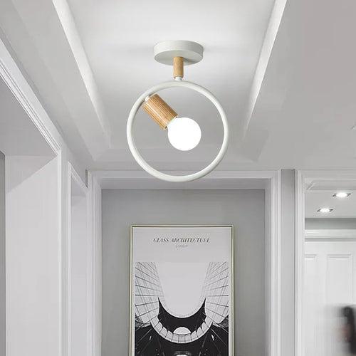 plafonnier simple nordique pour couloir et escalier - vue 3 sur 9