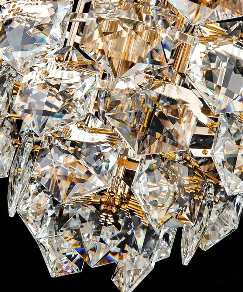 lustre suspendu à led en métal doré moderne et élégant pour éclairage intérieur - vue 7 sur 6