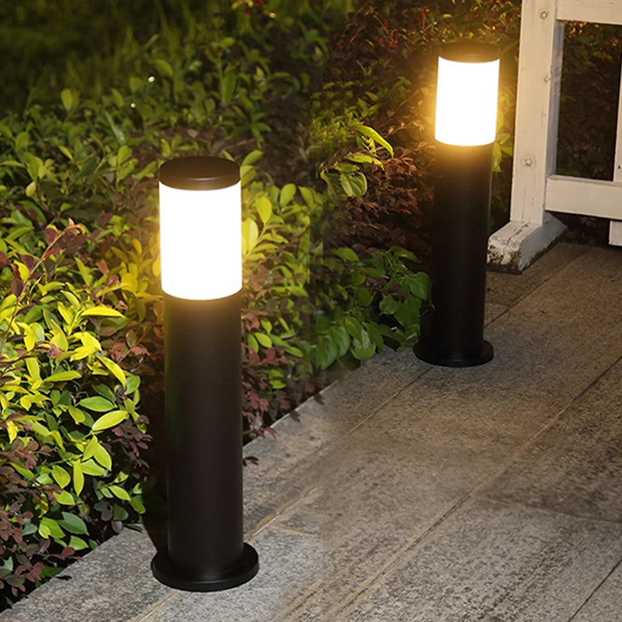 lampe extérieure en acier inoxydable pour jardin et allée - vue 4 sur 6