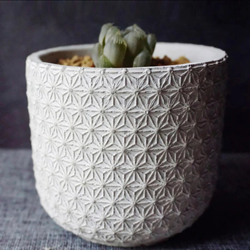 moule en silicone pour pot de fleurs en béton artisanat jardinage