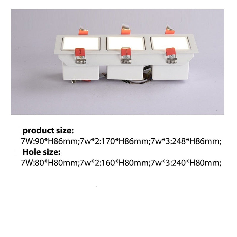 Spot LED encastrable carré 7W Colombe
