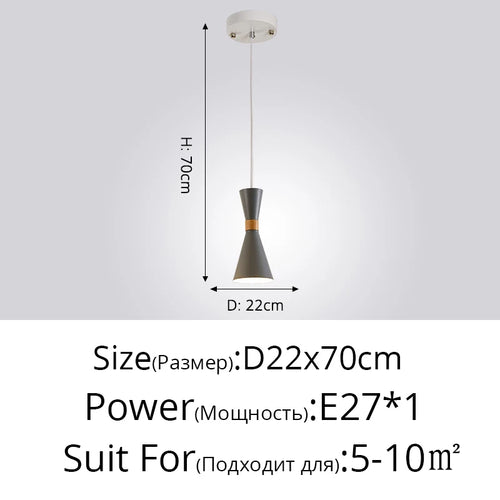 suspension moderne en bois créative macaron - vue 14 sur 17