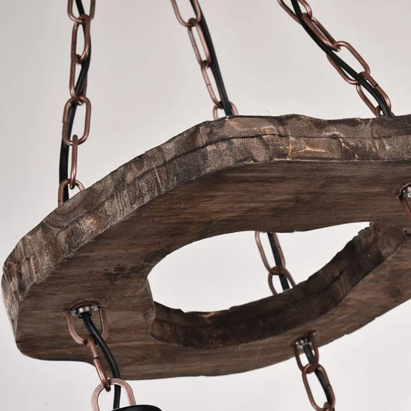 lustre suspendu style campagne américaine nostalgique antique - vue 5 sur 7