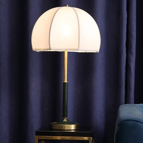 Lampe à poser rétro LED abat-jour rond American