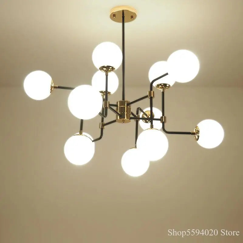 lustre nordique créatif boule de verre magique haricot moderne - vue 3 sur 6