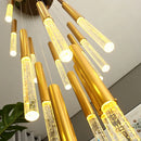lustre moderne de luxe en cristal pour villa duplex nordique