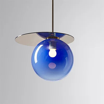 suspension moderne en verre avec éclairage led nordique - vue 7 sur 11