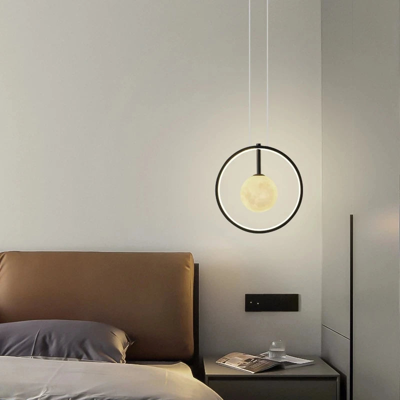 suspension luminaire led moderne fer nordique pour table à manger - vue 4 sur 12