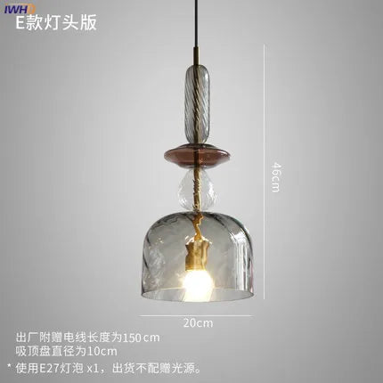 suspension lumineuse moderne en verre pour intérieur élégant - vue 9 sur 11