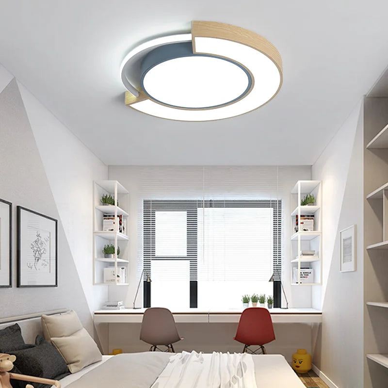 plafonnier simple moderne nordique monté style chaud - vue 5 sur 10