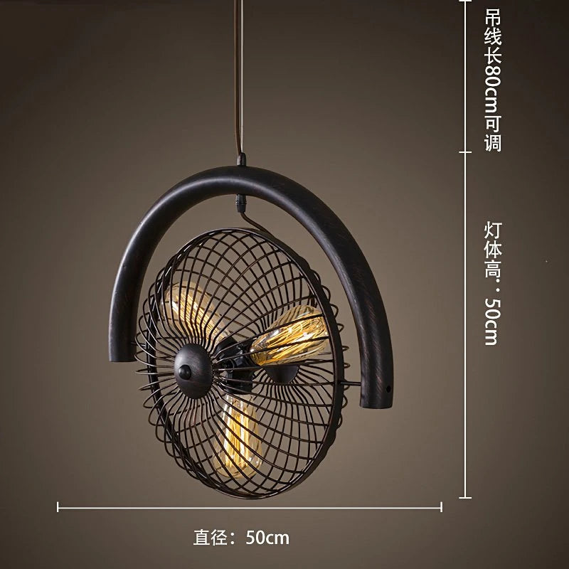 Industrial vintage iron pendant light for retro decoration