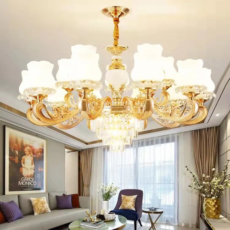 lustre moderne en cristal pour un éclairage élégant et raffiné - vue 5 sur 12