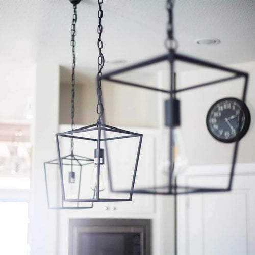 Suspension industrielles Vintage noires - vue 9 sur 10