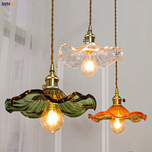 Suspension design Style nordique Simple à LED fleurs en verre - vue 2 sur 15
