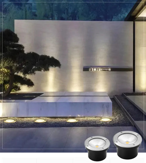 LED lumière souterraine 5W 10W 15W 20W 30W extérieur IP67 étanche sol jardin chemin sol enterré cour Spot paysage 220v Dc12v