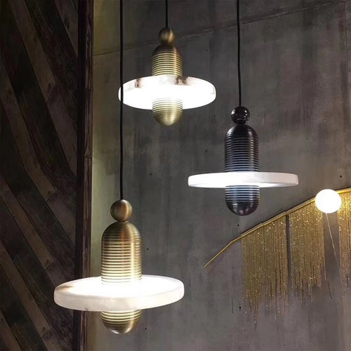 lampes suspendues led nordiques en marbre de luxe