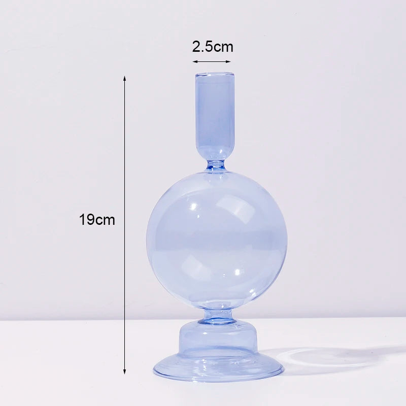 bougeoir en verre pour décoration romantique et festive - vue 8 sur 15