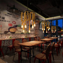 suspension vintage en fer et chanvre pour bar