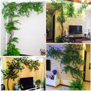 Artificial green plants winding vines, simulated banyan branches, everlasting banyan tree interior decoration, living room, home
