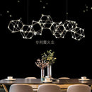 lustre nordique moderne de luxe led pour restaurant et boutique