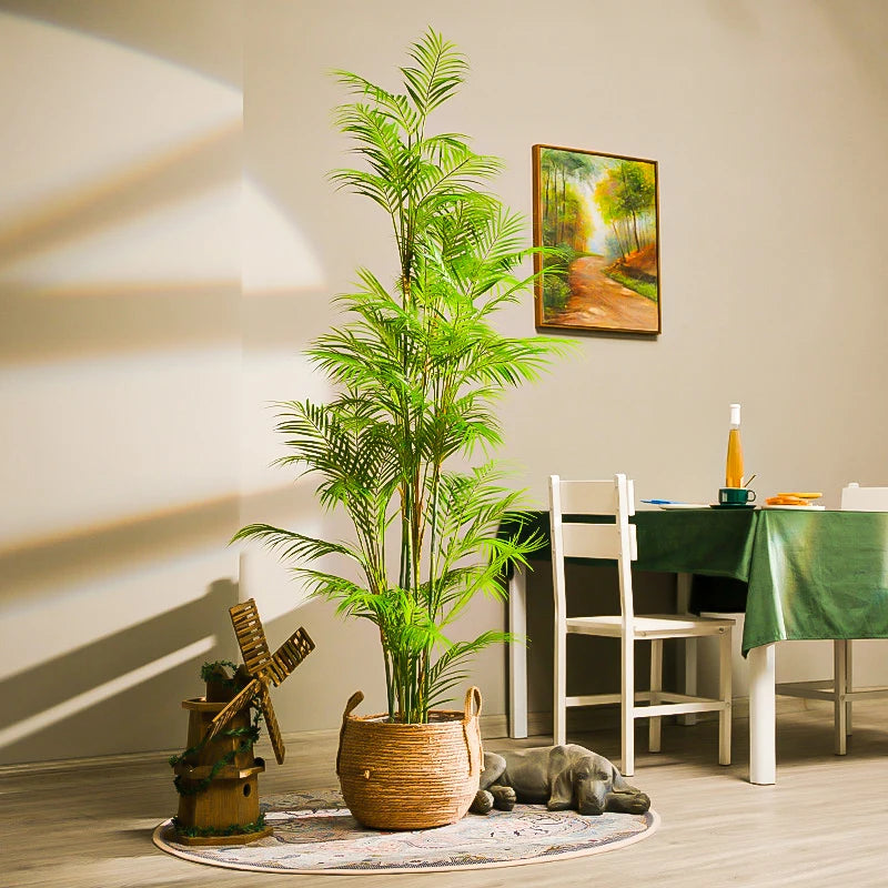 plantes tropicales hautes palmier artificiel en pot décoration extérieure - vue 3 sur 10