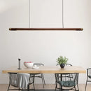 minimalist wooden design pendant light with LED strip