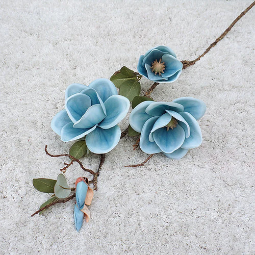 fleur artificielle de magnolia en soie pour décoration élégante - vue 8 sur 7