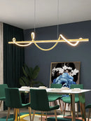 lustre nordique créatif simple irrégulier led pour restaurant